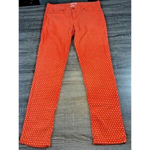 BONGO Orange Polka Dot Skinny Jeans Women's Size 9